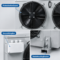 Unité d'évaporation commerciale 5HP pour chambre froide, refroidisseur d'air intérieur avec moteur à rotor externe DT et tambour d'air RP pour chambre froide de plain-pied