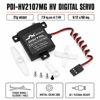 JX PDI-HV2107MG HV Servo Digital 21G 7.9kg.cm 0.12S Metal Gear Bantalan Bola Ganda RC Bagian Peningkatan Helikopter Glider Sayap Tetap RC