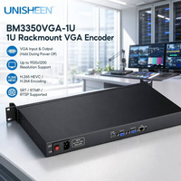 Codificador de Video VGA Gigabit Unisheen BM3350VGA-1U 1U para Montaje en Rack, H.265 WUXGA 1920x1200, Compatible con SRT para YouTube y Facebook Live