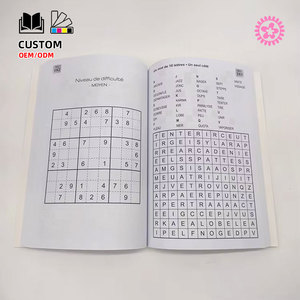 Custom Soft Cover Brain Teaser Word <strong>Serach</strong> Number Crossword Sudoku Puzzle Book Printed for Adults - Product Image 3