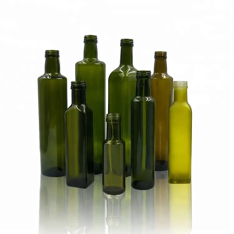 wholesale square shape 500ml olive oil glass bottle