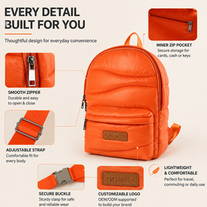 Custom Logo Nylon Designer <b>Backpacks</b> Lightweight Large Capacity Laptop Compartment OEM Unisex Travel <b>Backpack</b> Bag - Product Image 4