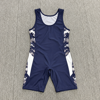 Maillots de lutte pour hommes de l'équipe jeunesse, maillot de lutte imprimé par sublimation Japon, maillot de powerlifting à taille élastique