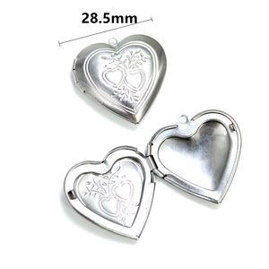 Breloques en forme de cœur en acier inoxydable avec motif floral pour la fabrication de bijoux, occasion cadeau - Product Image 3
