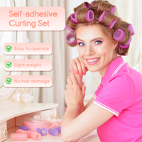37 Pcs Hair Volume Self Grip Rollers Hair Rollers avec Clips Soft Heatless Hair Bigoudis Rollers Set