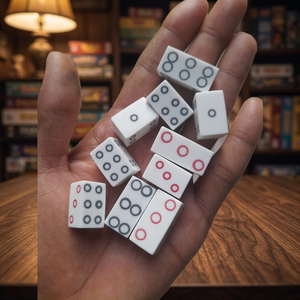 High Quality Stone Double Eye Ludo Dice Handmade Antique Imitation Real Touch Polished Natural Crafts for Gaming Home Decorative - Product Image 3