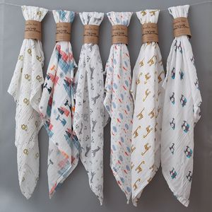 Wholesale Custom Print Organic Bamboo Cotton Double Gauze Newborn Baby Muslin Swaddle Receiving <strong>Blanket</strong> <strong>Wraps</strong> for Newborns - Product Image 6
