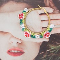 Bijoux personnalisés pour femmes, boucles d'oreilles miyuki, cerceau perlé
