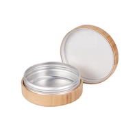 Bocaux cosmétiques en aluminium en bois de bambou haut de gamme bocal en aluminium en bambou pour bougie