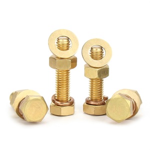 น็อตทองเหลืองคุณภาพสูง Din 933 8.8 10.9 เกรด Astm A325 และสกรูหัวหกเหลี่ยมพร้อมเกลียวเต็ม - Product Image 1