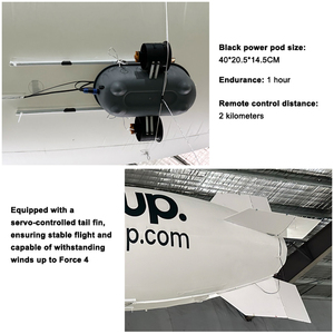 5M TPU RC Blimp escala modelo Helium Airship <span class=keywords><strong>Zeppelin</strong></span>: Añadir logotipo Código QR Publicidad voladora inflable barata - Product Image 5