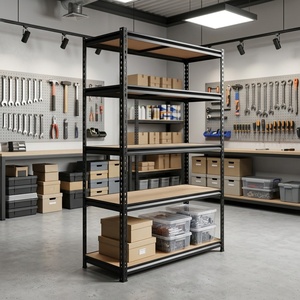 <span class=keywords><strong>Étagère</strong></span>s métalliques robustes sans boulons, rayonnages utilitaires à rivets perforés, <span class=keywords><strong>étagère</strong></span>s de rangement robustes - Product Image 1