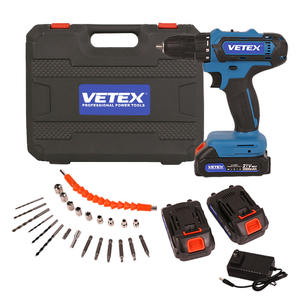 Kit de perceuse <span class=keywords><strong>sans</strong></span> <span class=keywords><strong>fil</strong></span> 21V à vitesse variable avec adaptateur de douille pour le perçage et le vissage dans le bois, le métal et le plastique. - Product Image 1