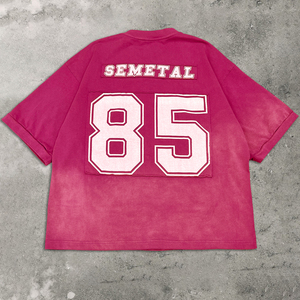 Camiseta de Alta Calidad con Estampado Gráfico, Personalizada, de Algodón, con Bordado, Estilo Urbano, Lavado Ácido, Talla Grande para Hombre - Product Image 2
