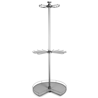 Porte-serviettes rotatif à 360 degrés en fer à trois couches de qualité supérieure, accessoire de rangement moderne et durable pour armoire