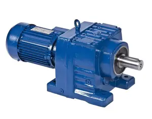 Presisi tinggi RX/ R/S/K/F seri Gear Reducer kaki dan Flange Mounted Helical Gear Motor Gearbox dengan Motor listrik