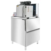 Machine à glaçons en flocons économique de 1 tonne avec réfrigérateur intégré, pour usage industriel