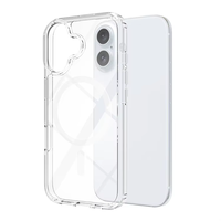 Coque de téléphone magnétique antichoc en TPU transparent de haute qualité pour iPhone 15 14 Plus 17 16 Pro Max, compatible avec la charge sans fil, protection arrière anti-chute