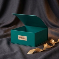 Boîte en carton écologique haut de gamme personnalisable avec impression de logo en feuille d'or, réutilisable et biodégradable