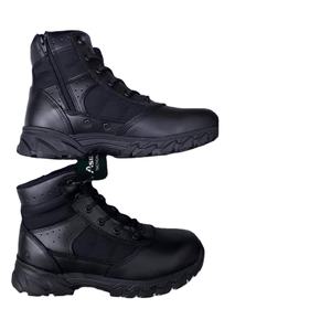 Botas tácticas ligeras de cuero de vaca de grano completo con cremallera lateral para senderismo en exteriores, modelo TSA03, ideales para clima cálido de verano. - Product Image 1