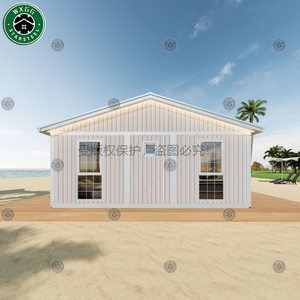 Casa Modular Prefabricada de Acero Ligero de Rápido Montaje, Tipo Villa Pequeña con Techo a Dos Aguas, para Estadías en la Playa y Vacaciones - Product Image 3