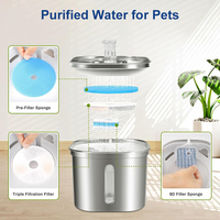 Bebedero Automático para Perros y Gatos de Acero Inoxidable Ecológico con Bomba Ultrasilenciosa