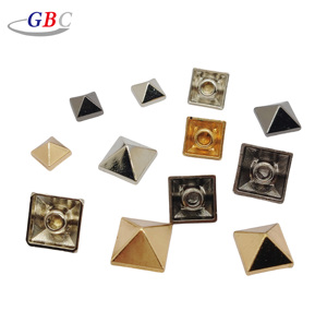 Tachuelas de vaqueros de aleación de zinc de forma cuadrada al por mayor, Remaches metálicos decorativos para bolso, sujetadores de cuero para ropa - Product Image 3