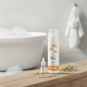 Champú Orgánico Herbal para Bebés TTO 200ml, Espuma Suave con Aceite de Árbol de Té y Manzanilla, Sin Sulfatos, Hidratante, Calmante, Nutritivo y de Limpieza Profunda - Product Image 3
