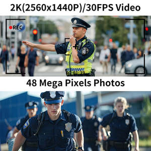 Cámara Corporal 4G OEM/ODM de Fábrica, Video HD 2K, Foto de 48MP, Resistente al Agua IP68, Pantalla LCD de 2.4, Visión Nocturna IR, Cámara de Seguridad Corporal - Product Image 3