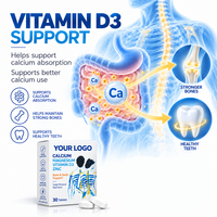 Comprimés de calcium, magnésium, zinc et vitamine D3 en marque privée OEM pour la nutrition des os et des dents, complément alimentaire minéral, vente en gros