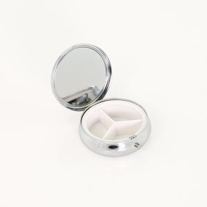 <span class=keywords><strong>Mini</strong></span> Pastillero Personalizable con Espejo de Maquillaje Organizador de Píldoras de Material Grado Alimenticio - Product Image 6