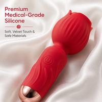 Masseur Rose Wand Étanche de 4,41 Pouces à Forte Vibration pour Stimulation du Point G, Haute Rentabilité, Vente en Gros