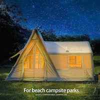 Tente de camping familiale gonflable Oxford légère, imperméable, quatre saisons, installation instantanée, une chambre, un salon, 8-10 personnes