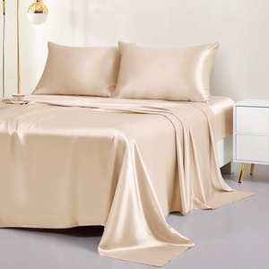 Fabbrica personalizzata 19 22 25 30 Momme 100% lettino di seta misura lenzuola Queen set letto letto - Product Image 3