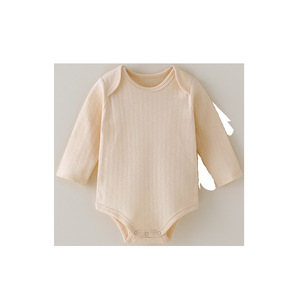 Body per Bambini <span class=keywords><strong>in</strong></span> <span class=keywords><strong>Cotone</strong></span> Tinta Unita Personalizzato con Basso MOQ, Abbigliamento Autunnale per Neonati e Bambini, Tutina Dolce per Ragazzi e Ragazze - Product Image 2