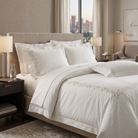 Ensemble de housse de couette imprimée botanique en gros, 4 pièces, ensemble de literie OEM pour hôtel, chambre d'hôtes, location de vacances