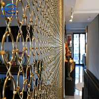 Maille métallique en aluminium/acier inoxydable pour balustrade/remplissage de paravent, design unique de drapé de plafond, séparation d'espace