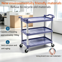Chariot de bureau multifonctionnel antidérapant à trois niveaux, silencieux et durable, idéal pour l'atelier – Vente directe usine