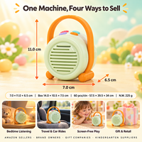 Machine à histoires pour enfants, double mode, carte TF, lecteur audio portable rechargeable 600 mAh, jouet
