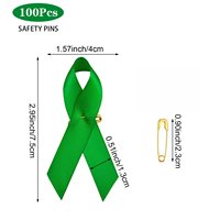 Ruban de sensibilisation au cancer du sein en satin 100% coton imprimé avec logo personnalisé, 1,4 x 3 pouces, avec épingle de sûreté, résistant au rétrécissement, décoratif