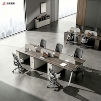 Meubles de bureau JIUSHUN, poste de travail modulaire pour 4, 6 ou 8 personnes, table en bois, poste de travail ergonomique, bureau de travail