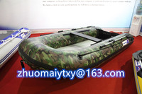 Bateau gonflable en caoutchouc de 3.3m, 11 pieds, vente en gros, canot de pêche, sauvetage, voyage, motif de camouflage