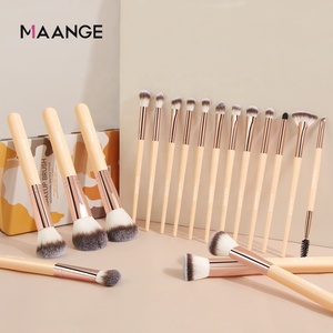 Maange — Kit de pinceaux de maquillage manche en bois, Set de 18 pièces, <span class=keywords><strong>pour</strong></span> fond de <span class=keywords><strong>teint</strong></span>, produits cosmétiques, vente en gros - Product Image 1