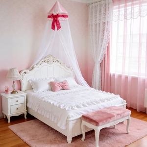 Zanzariera a baldacchino <span class=keywords><strong>per</strong></span> letto bambini - Tenda sospesa a forma di fiocco <span class=keywords><strong>per</strong></span> principesse, zanzariera decorativa anti-zanzare <span class=keywords><strong>per</strong></span> bambine e bambini - Product Image 6