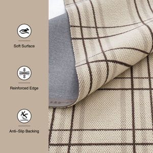 Dsermer ニュージーランドウール モダン ソリッド ラグジュアリー ブルー 機械製 1枚組 カーペット リビングルーム 大型 ソフトフロアマット 寝室用 - Product Image 3