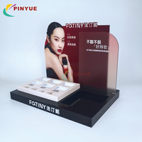 Présentoir rotatif en acrylique transparent à niveaux pour vernis à ongles, idéal pour la vente en gros de cosmétiques et de parfums