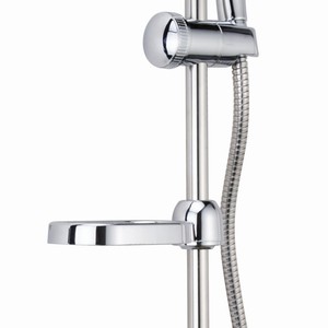 Kamalu K112B guida doccia con finitura cromata con doccia a mano e Set di ferramenta da bagno per piatti di sapone - Product Image 2