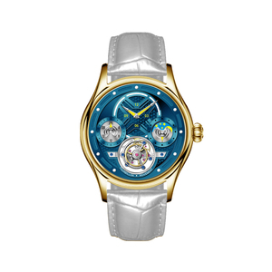 Montres multifonctionnelles pour hommes avec double fuseau horaire/phases lunaires, tourbillon volant, lumineuses et étanches, nouveau design, fabrication OEM/ODM - Product Image 5
