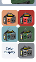 Radio d'urgence OEM 20000mAh à manivelle, alimentée par énergie solaire, FM AM NOAA, haut-parleur, lampe torche LED, type C, appareil portable pour l'extérieur
