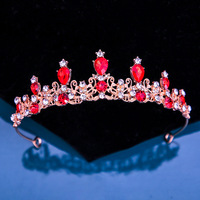 Style coréen diadème de mariée nouvelle robe de mariée couronne strass cristal pour anniversaire cérémonie de passage à l'âge adulte Performance en alliage